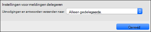 Opties voor meldingen delegeren.