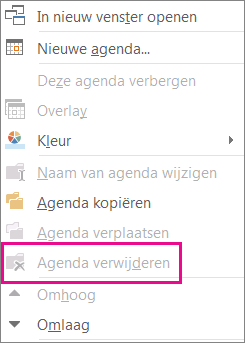 Opdracht Verwijderen wordt grijs weergegeven