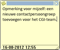 Een notitie typen