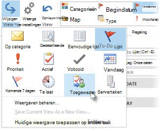 Lintopdracht voor weergave van toegewezen taken