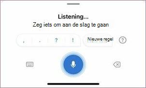 Dicteren starten