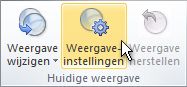Opdracht Weergave-instellingen op het lint