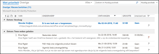 U kunt extra kolommen toevoegen aan de lijstweergave.
