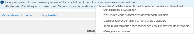 Vlaggen en herinneringen voor geadresseerden worden weergegeven in de infobalk van het bericht.