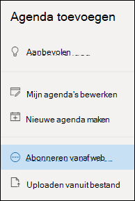 Abonneren op agenda