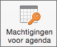 Knop Machtigingen voor agenda in Outlook 2016 voor Mac