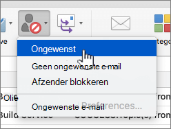 Bericht markeren als ongewenst menu-item