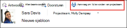 Verzoek om deel te nemen aan een groep vanuit een e-mailbericht