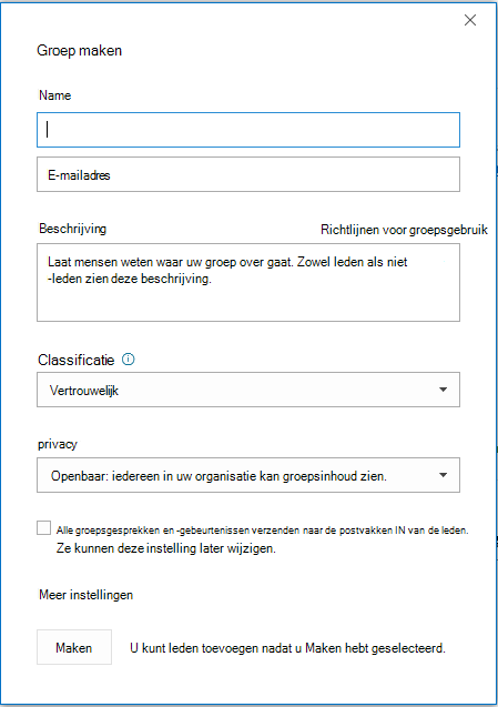 Een groep maken