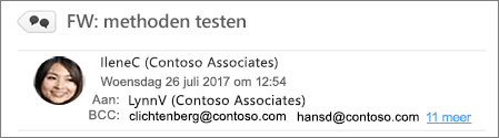 BCC-geadresseerden in de map Verzonden zien
