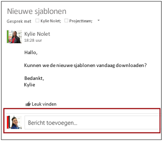 Een bericht toevoegen