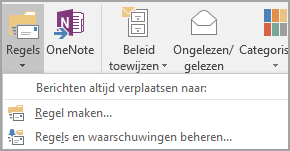 Het dialoogvenster Regels en waarschuwingen