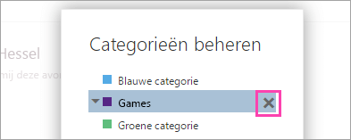 Een schermafbeelding van de knop Verwijderen