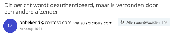 Een schermafbeelding van de via-code