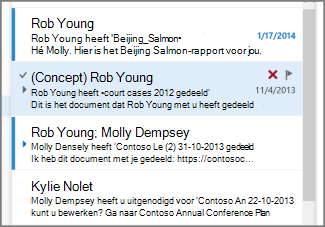 concept in berichtenlijst