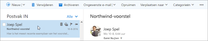 Een schermafbeelding van de menubalk.