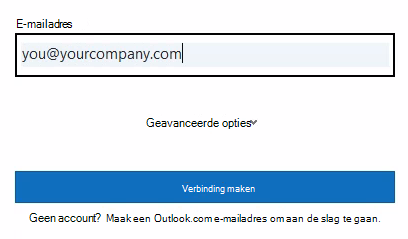 Aanmelden bij Outlook