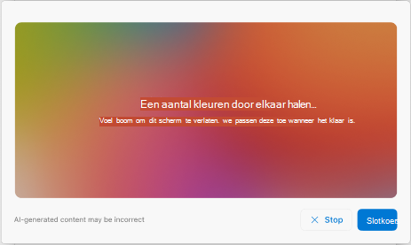 Een scherm met een thema dat wordt gegenereerd op Outlook voor Mac