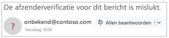 Afzender zonder verificatie in Outlook