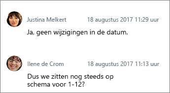 Opmerkingen op volgorde van nieuw naar oud