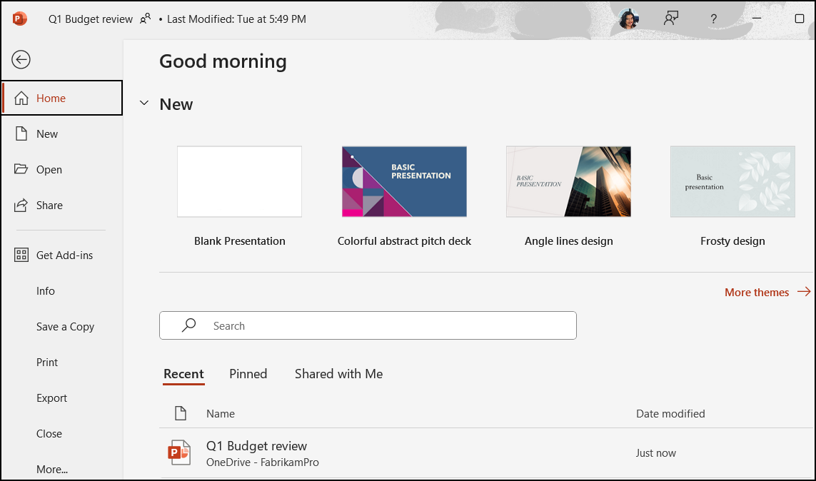 Nieuw PowerPoint-item maken