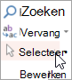 Selecteren in de groep Bewerken