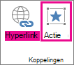 Actieknop in de groep Koppelingen
