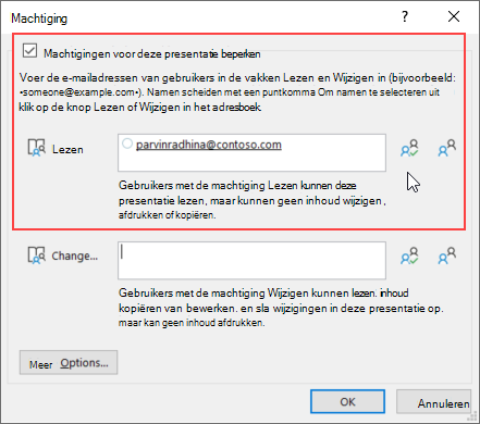 Toegang instellen voor gebruikers