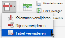 De opdracht Kolom verwijderen