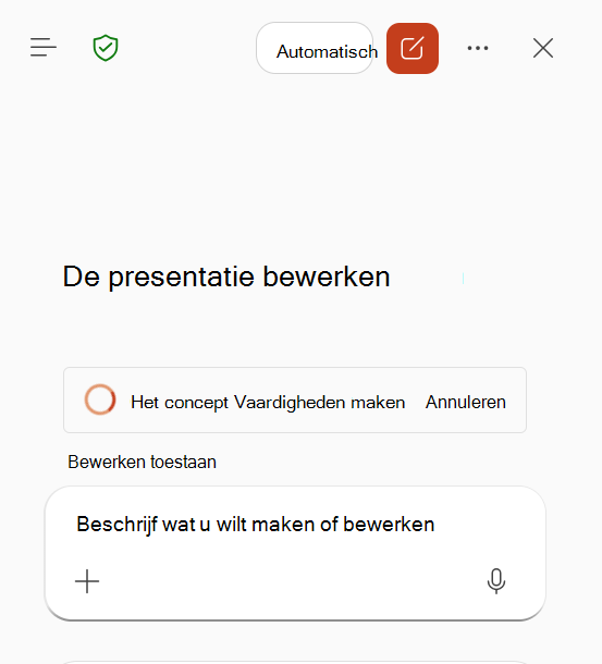 Schermopname waarin Copilot een opgenomen werkstroom verwerkt om een vaardigheidsconcept te maken.