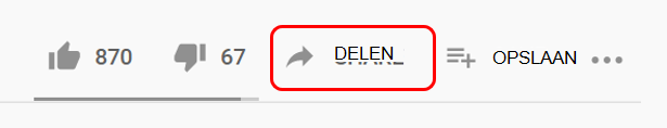 Delen op YouTube