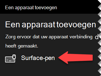 Selecteer de digitale pen om Windows te vertellen dat u deze via Bluetooth wilt verbinden met uw computer