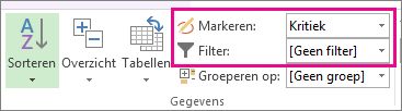 Critical path highlight in Project 2013