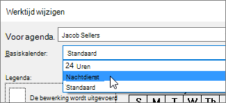 Basiskalender voor een resource