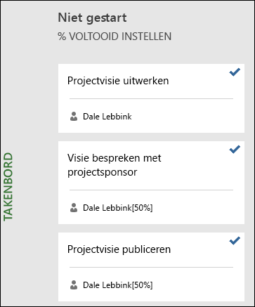 Niet gestarte taken