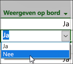 Instelling On-Board weergeven