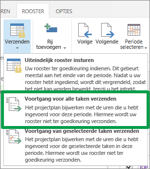 Voortgang voor alle taken verzenden