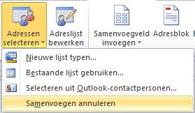 Samenvoegbewerking annuleren