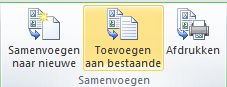 Catalogus samenvoegen naar bestaande publicatie