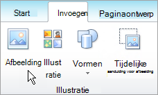 Afbeelding selecteren op het tabblad Invoegen