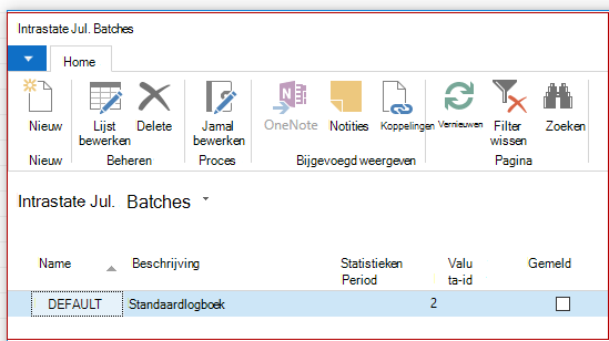 Instrastat Jnl. Batches