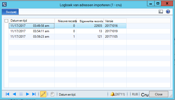 Importeren uit FIAS - statistiekenlogboek