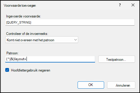 Voorwaarde toevoegen