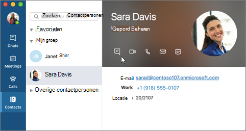 Een chatbericht verzenden