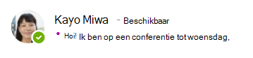 Aanwezigheidsbericht voor Kayo