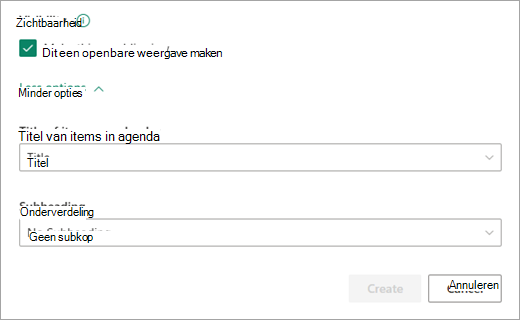 Voeg het gewenste zichtbaarheidsniveau toe aan uw agenda.