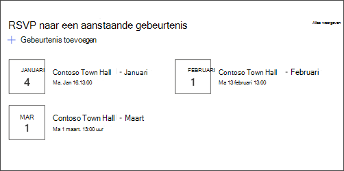 Afbeelding van het webonderdeel Gebeurtenissen op de site van de afdeling