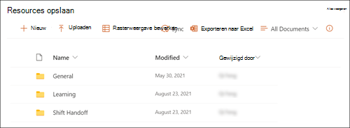 Schermafbeelding van webonderdeel Documentbibliotheek