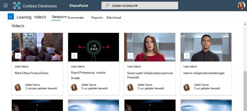 Webonderdeel Gemarkeerde inhoud met alleen video's