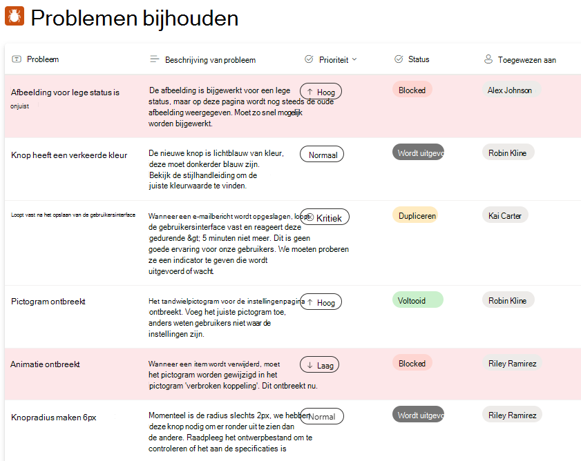 Nieuwe preview-ervaring van Issue Tracker maken